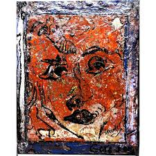 Alexander Gore Russian American 20th Century The Face As A Museum Of Time Original Abstract Impasto Oil Painting Signe Oil Painting Painting Painted Signs