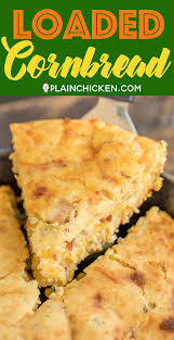 Loaded Cornbread Our Favorite Cornbread Loaded With Cheddar Cheese Green Chiles Creamed Corn A Corn Bread Recipe Delicious Cornbread Creamed Corn Cornbread