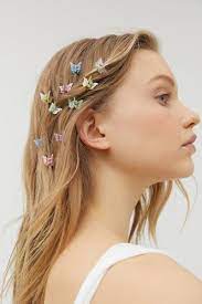 Urban Renewal Vintage Colorful Mini Butterfly Clip Set In 2021 Clip Hairstyles Butterfly Hair Clip Hair Styles