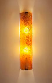 Contemporary Wall Light Peleg Horizon Sconce Shakuff Exotic Glass Lighting Decor Glass Incandescent Curved