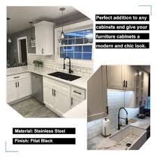 Check spelling or type a new query. Matte Black Cabinet Pulls 3 Inch 76mm Stainless Steel Lsj22bk Goldenwarm