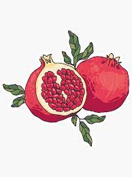 sticker fruits de grenade juteux par zhivova en 2021 dessin croquis support tache conseils silly puttyreg putty sur formica coloriage pointe