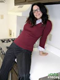 Enjoy our hd porno videos on any device of your choosing! Sexy Young Office Girl In Glasses Stacey Stripping And Vibrating Her Bald Pussy On The Kitchen Floor Porn Titan