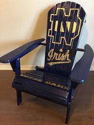 excited to share this item from my etsy shop notre dame adirondack chair full size adirondack chairs painted woodworking projects diy painted pavers