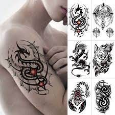 waterproof temporary tattoo sticker dragon wing cross flash tatto wolf scorpion totem body art arm water transfer fake tatoo men temporary tattoos aliexpre temporary tattoo stickers temporary tattoo tattoos for guys