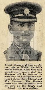 Edward VIII abdication Ernest Simpson, Sunday News cutting