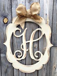 Monogram Door Hanger Wedding Monogram Letter Door By Ladeedahart Monogram Door Decor Wooden Monogram Initial Door Hanger