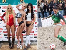 Body painting y football body paint are you searching for soccer body painting ideas and a painted football costume if you have already searched to find a great body design kim kardashian. Sexy Soccer Body Painted Erotic Models Bare All In Euro 2016 Inspired Footie Beach Comp Daily Star