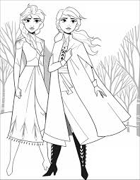 Print a wonderful picture of the musical fairy tale of frozen. Frozen 2 Anna Elsa Without Text Frozen 2 Kids Coloring Pages