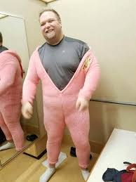This is a one size fits most item. The Pink Bunny Suit From A Christmas Story It Doesn T Quit Fit Album On Imgur