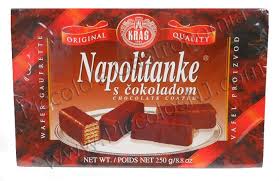 Kras Napolitanke Chocolate Coated Wafers Box 250g Chocolate Coating Wafer Cookies Wafer