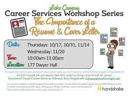 Career Services Workshop Series The Importance Of A Resume Cover Letter Wright State University