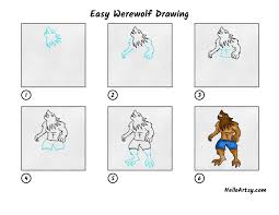 Easy Werewolf Drawing Helloartsy