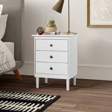 Standing firmly with metal legs, and elegant design: Sonja 3 Drawer Nightstand Wayfair