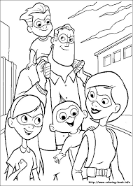 Coloring, the act of adding color to comic book pages, where the person's job title is colorist The Incredibles Coloring Picture