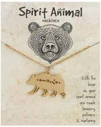 Bear Spirit Animal Necklace Bear Spirit Animal Pet Necklace Elephant Spirit Animal