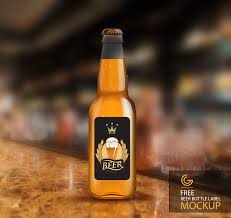 Free Beer Bottle Label Design Mockup Beer Bottle Label Design Mockup Beer Bottle Labels Design Free Beer Bottle Labels Bottle Label Design