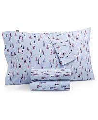 Bedding is available in several printed options or a handful of solid colors. Tommy Hilfiger Sailboats Queen Sheet Set Reviews Sheets Pillowcases Bed Bath Macy S