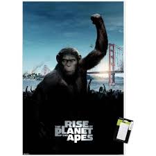 Trends International Rise of The Planet of The Apes (2011) - One Sheet Unframed Wall Poster Print White Mounts Bundle 14.725" x 22.375"