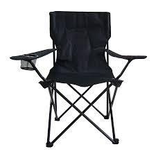 Garden Treasures Black Steel Camping Chair Lowes Com Folding Camping Chairs Picnic Chairs Outdoor Folding Chairs