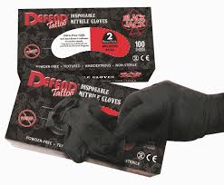 Black tattoo gloves near me. Defend Tattoo Blackjack Powder Free Nitrile Textured Gloves M 12 07 Box Of 100ng 8004