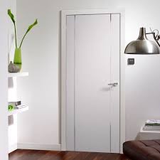 Simpli Door Set Forli White Flush Door Aluminium Inlay Prefinished White Internal Doors White Doors Internal Doors