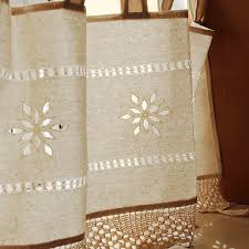 Crochet lace kitchen cafe window curtain valance french country farmhouse tier. Country Style French Cotton Linen Embroidery Cafe Curtain Home Kitchen Curtabcce Shopee Malaysia