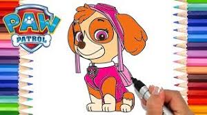 All free coloring pages online at here. How To Draw Paw Patrol Skye Coloring Pages For Kids Learn To Draw Youtube