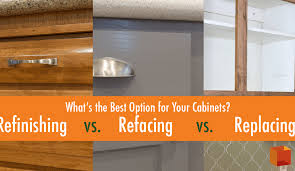 Latest trends in designer cabinet refinishing. Refinishing Vs Refacing Vs Replacing Best Option For Your Cabinets