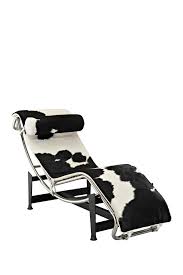 modway le corbusier pony hide chaise lounge chair white black hautelook chair design furniture design modern le corbusier