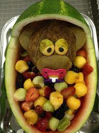 A Sweet Little Fruit Monkey Baby Boy Baby Shower Food Baby Shower Cakes Fruits For Kids