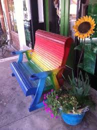 Boho Circus Painted Benches Funky Painted Furniture Rainbow