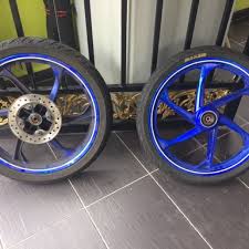 Body alloy ringan rim alloy brek alloy rm 200000 sahajaharga boleh nego lagi sampai jadiboleh pos jika di luar kawasan. Sport Rim 125 Biru Gp
