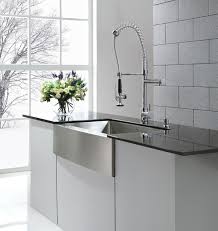Dax farmhouse kitchen sink, 18 gauge stainless steel, brushed finish,. Kraus Khf200 36 Farmhouse Kitchen Sink And Kpf1602 Commercial Style Faucet Industrial Kuche New York Von Kraus Usa Inc Houzz