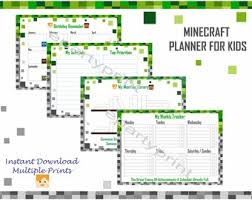 After two years of not. Minecraft Planner Etsy
