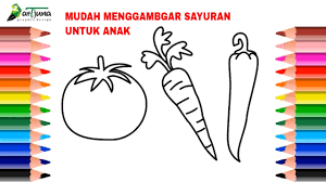 Mewarnai gambar sayuran untuk anak tk. Pintar Menggambar Sayuran Untuk Anak Tk Youtube