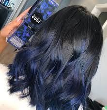 Blue black is an amazing hair color; Blue Black Hair Color Looks Matrix