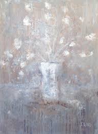 Strange and wonderful things happen in the seven short stories in this book. Artist Jenny King Contemporary Floral Oil Painting White Soft Colors Abstract Impressionistic Art King Art Floral Oil Paintings