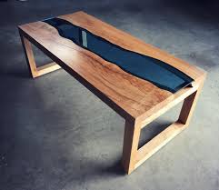 Table saw slot adjuster mortise and tenon tool, kkmoon movable measuring block tenonmaker length compensation router table set up woodworking tools. Big Leaf Maple Coffee Table Hand Cut Deep Blue Glass River Mortise And Tenon Joinery In The Legs Woodworking