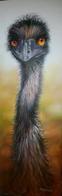Eddy The Emu By Craig Hilton Barber Birds Painting Emu Animal Paintings