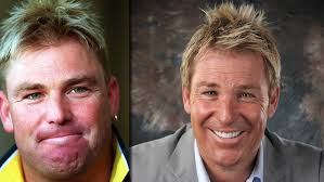 What's happened to Shane Warne's face?