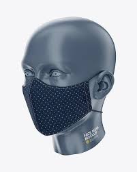 Anti Pollution Face Mask With Exhalation Valve Side View Face Mask Mockup In Apparel Mockups On Yellow Images Object Mockups In 2020 Clothing Mockup Mockup Face Mask
