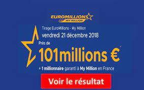 Tirage du vendredi 16 avril 2021. Fdj Resultat Euromillions Et My Million Du Vendredi 21 Decembre 2018 En Ligne
