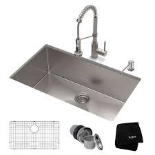 single bowl kitchen sink with faucet