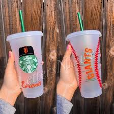 Personalized Sf Giants Starbucks Cupstarbucks Reusable Etsy In 2020 Starbucks Cups Custom Starbucks Cup Starbucks