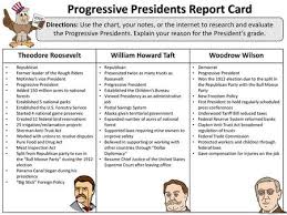Progressive Presidents Theodore Roosevelt R William Taft