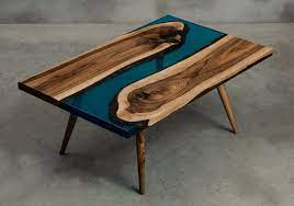 custom epoxy resin table made of walnut wood blue uv resin etsy resin table walnut wood epoxy resin table