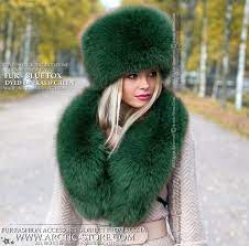 Emerald Green Winter Hat Collar Premium Quality Brand Fox Fur Accessories Ebay In 2021 Fur Hat Fur Fashion Fur Accessories