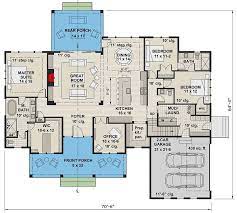 3 Bedroom Two Story Modern Farmhouse With Bonus Room Floor Plan Floor Plans Modern Farmhouse Plans Farmhouse Plans