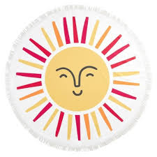 Товар 8 black & white fringe feather print round beach towel. Digital Printed Microfiber Round Beach Towel With White Fringe Mudd Target